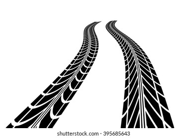 Tire tracks