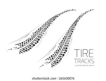 Tire tracks background