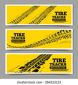Tire Tracks Background.