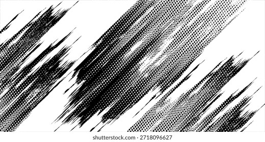 Tire tracks background for rally, drift, motocross, off-road and other auto and motorsport. Black tire marks on a white background with a worn effect and splashes of dirt..