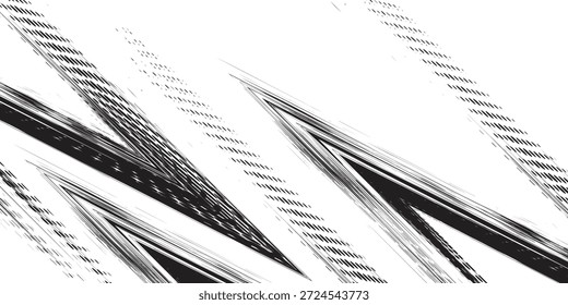 Fondo de Pistas de neumáticos para rally, drift, motocross, off-road y otros deportes automovilísticos y de motor. Marcas de neumáticos negros sobre un fondo blanco con un efecto desgastado y salpicaduras de suciedad. Vector textura aislada