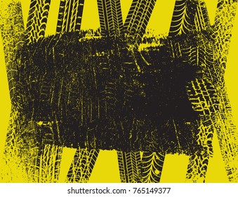 Tire tracks background.Grunge tire tracks.