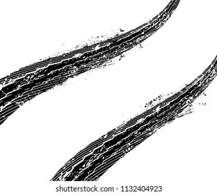 Tire tracks background.Grunge tire tracks.Vector Illustration.