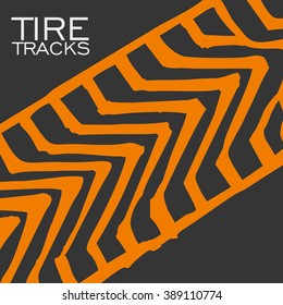 Tire tracks background.Vector Illustration