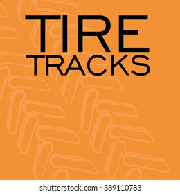 Tire tracks background.Vector Illustration