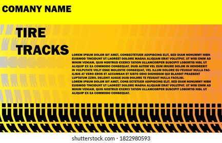 Tire tracks banners grunge background Free Vector
