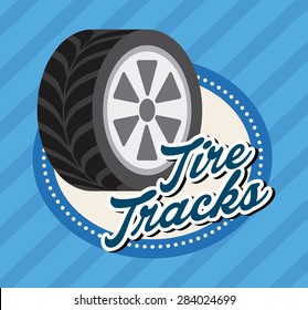 tire tracks design, vector illustration eps10 graphic 