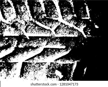 Tire Tracks . Dirty Grunge Tire Tracks . Vector Print illustration.