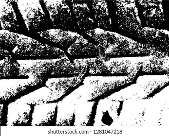 Tire Tracks . Dirty Grunge Tire Tracks . Vector Print illustration.