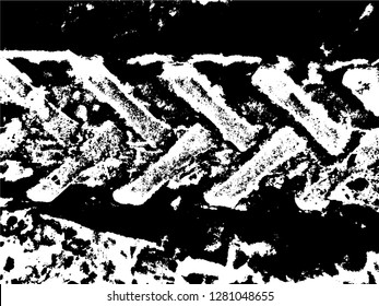 Tire Tracks . Dirty Grunge Tire Tracks . Vector Print illustration.