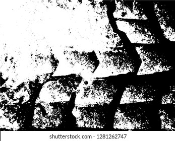 Tire Tracks . Dirty Grunge Tire Tracks . Vector Print illustration.