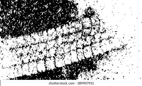 Tire Tracks . Dirty Grunge Tire Tracks . Vector Print illustration.