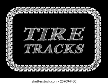 Tire tracks frame