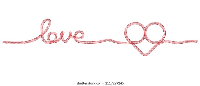 Tire tracks in heart form. One line love heart . Infinity love . Car thread silhouette. Vector illustration.