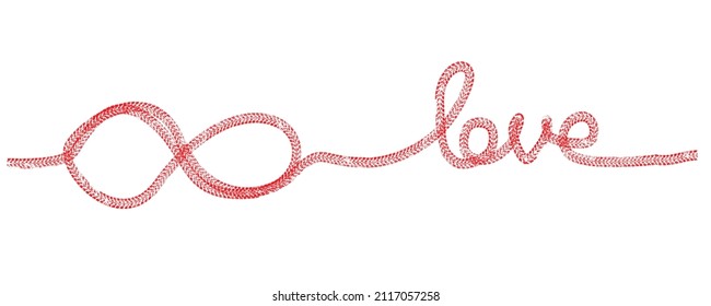 Tire tracks in infinity form. One line endless love  .Car thread silhouette. Vector illustration.