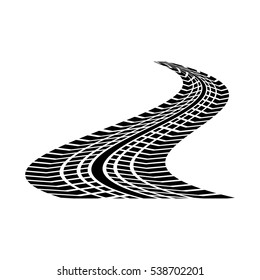 tire tracks mark isolated icon vector illustration design