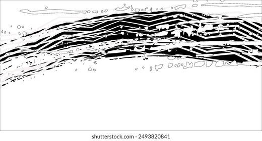 Pistas de neumáticos, llantas de moto o marcas de rodadura del coche, Vector grunge. Pistas de neumáticos de bicicleta o motocross road rally, patrón de pista de caucho de carreras de motos de velocidad, neumáticos de tracción en negro.eps10