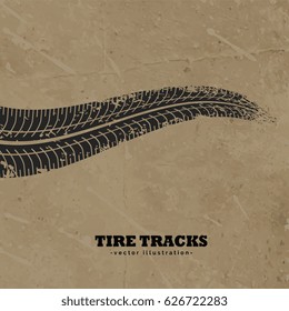 tire tracks on mud background vector
