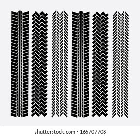 tire tracks over  background vector illustration 