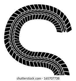 tire tracks over  background vector illustration 