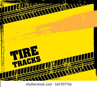 tire tracks over  background vector illustration 