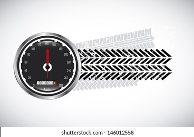 tire tracks over beige background vector illustration 