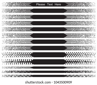 Tire tracks of various vehicles