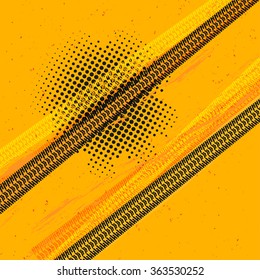 Tire tracks vector