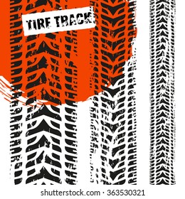 Tire tracks vector