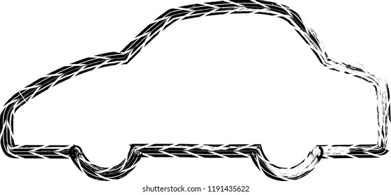 Tire tracks . Vector Tire Car Logo Service icon ,