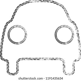 Tire tracks . Vector Tire Car Logo Service icon ,