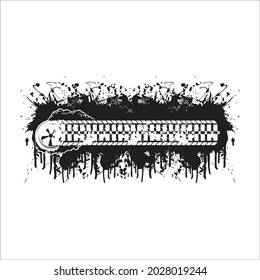 tire tracks vector design splash