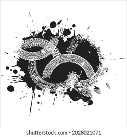 tire tracks vector design splash