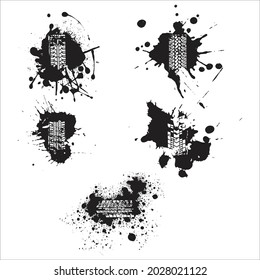 tire tracks vector design splash