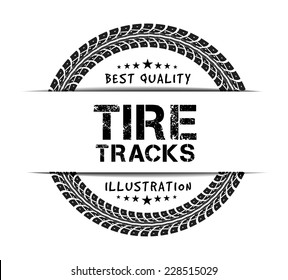 Tire tracks. Vector illustration on white background