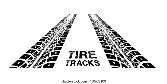 Tire tracks. Vector illustration on white background