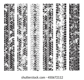 Tire tracks. Vector illustration on white background