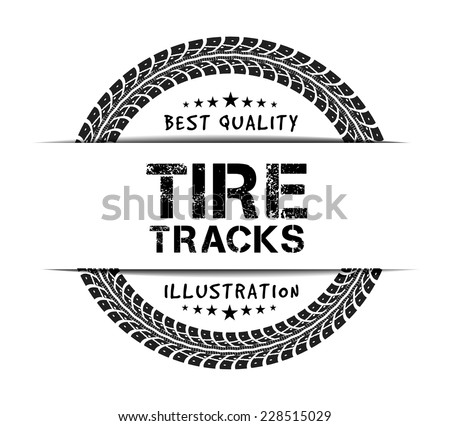 Tire tracks. Vector illustration on white background