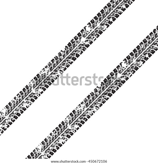 Tire\
tracks. Vector illustration on white\
background