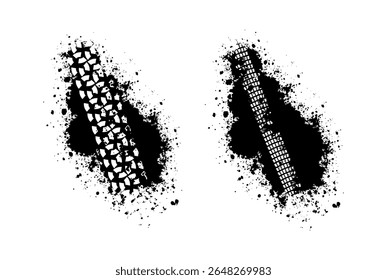 Vector de Pistas de neumáticos en color negro