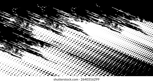 Tire tracks, wheel textures, tire tracks - auto racing, motocross, drift, rally, off-road and more. Isolated black texture vector in grunge style. vektor