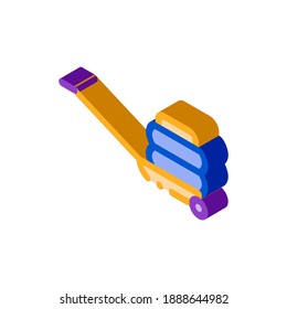 vector de icono de transporte de neumáticos. señal isométrica de transporte de neumáticos. ilustración de símbolo aislado de color