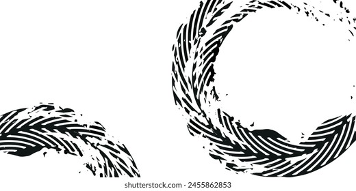 Tire tread marks, isolated wheel texture, tire marks - drift, rally, races, off-road, motocross. Vector isolated texture with grunge effect, splashes. Black monochrome tread prints