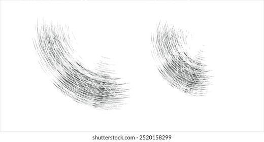 Tire tread marks, wheel textures, tire marks - car racing, motocross, drift, rally, off-road and others. Vector black isolated texture in grunge style with