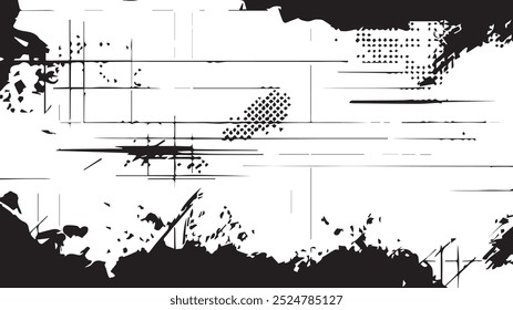 Tire tread marks, wheel textures, tire marks - car racing, motocross, drift, rally, off-road and others. Vector black isolated texture in grunge style