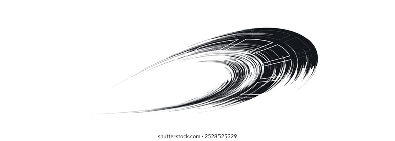 Tire tread marks, wheel textures, tire marks - car racing, motocross, drift, rally, off-road and others. Vector black isolated texture in grunge style with