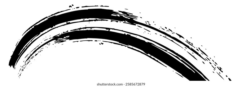 Tire tread marks, wheel textures, tire marks - car racing, motocross, drift, rally, off-road and others. Vector black isolated texture in grunge style with