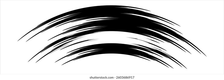 Tire tread marks, wheel textures, tire marks - car racing, motocross, drift, rally, off-road and others. Vector black isolated texture in grunge style with splashes.eps10