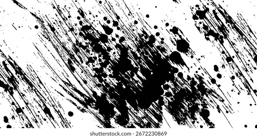 Marcas de la banda de rodadura de los neumáticos, texturas de las ruedas, marcas de neumáticos - carreras de coches, motocross, deriva, rally, off-road y otros. Vector negro textura aislada en estilo grunge con salpicaduras. moderno