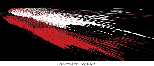 Tire tread marks, wheel textures, tire marks - car racing, motocross, drift, rally, off-road and others. Vector black isolated texture in grunge style with splashes.eps10